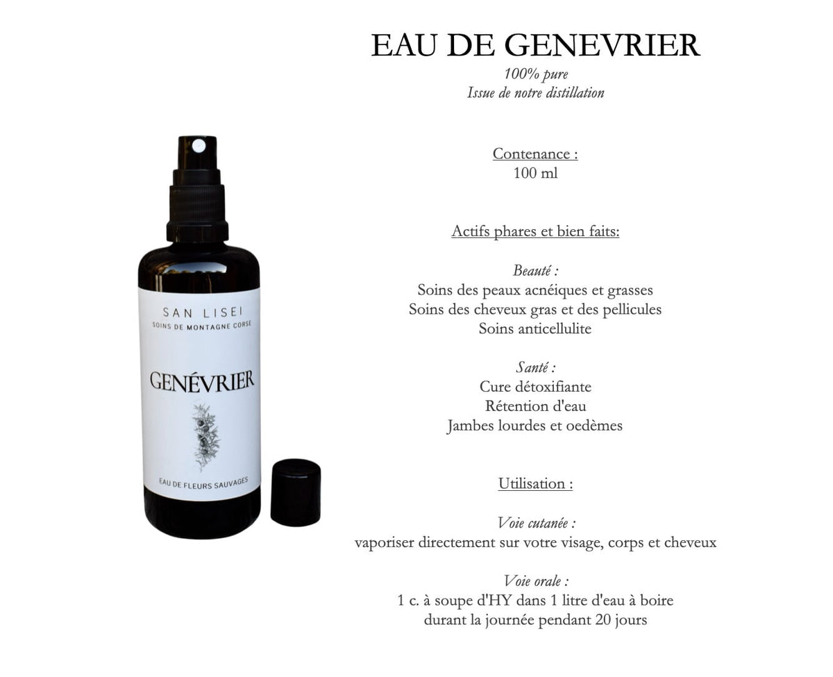 Eau florale de genévrier San Lisei, flacon 100 ml