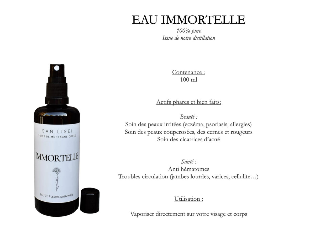 Eau florale d'immortelle San Lisei, flacon 100 ml