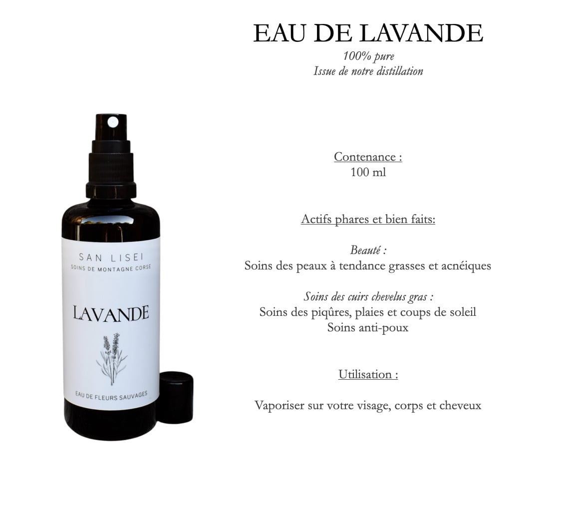Eau florale de lavande San Lisei, flacon 100 ml